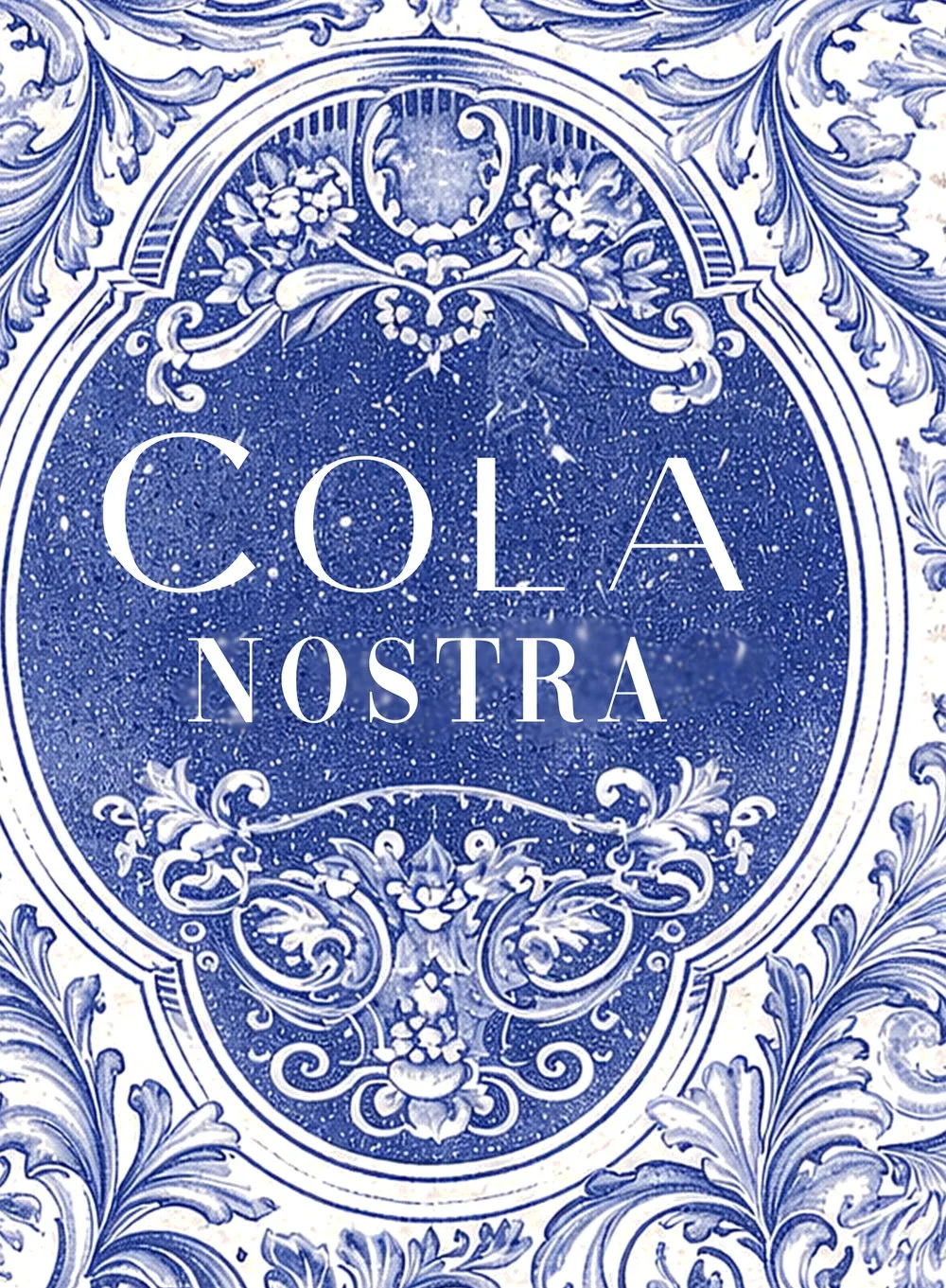 The label artwork of Cola Nostra Classic with blue majolica decoration